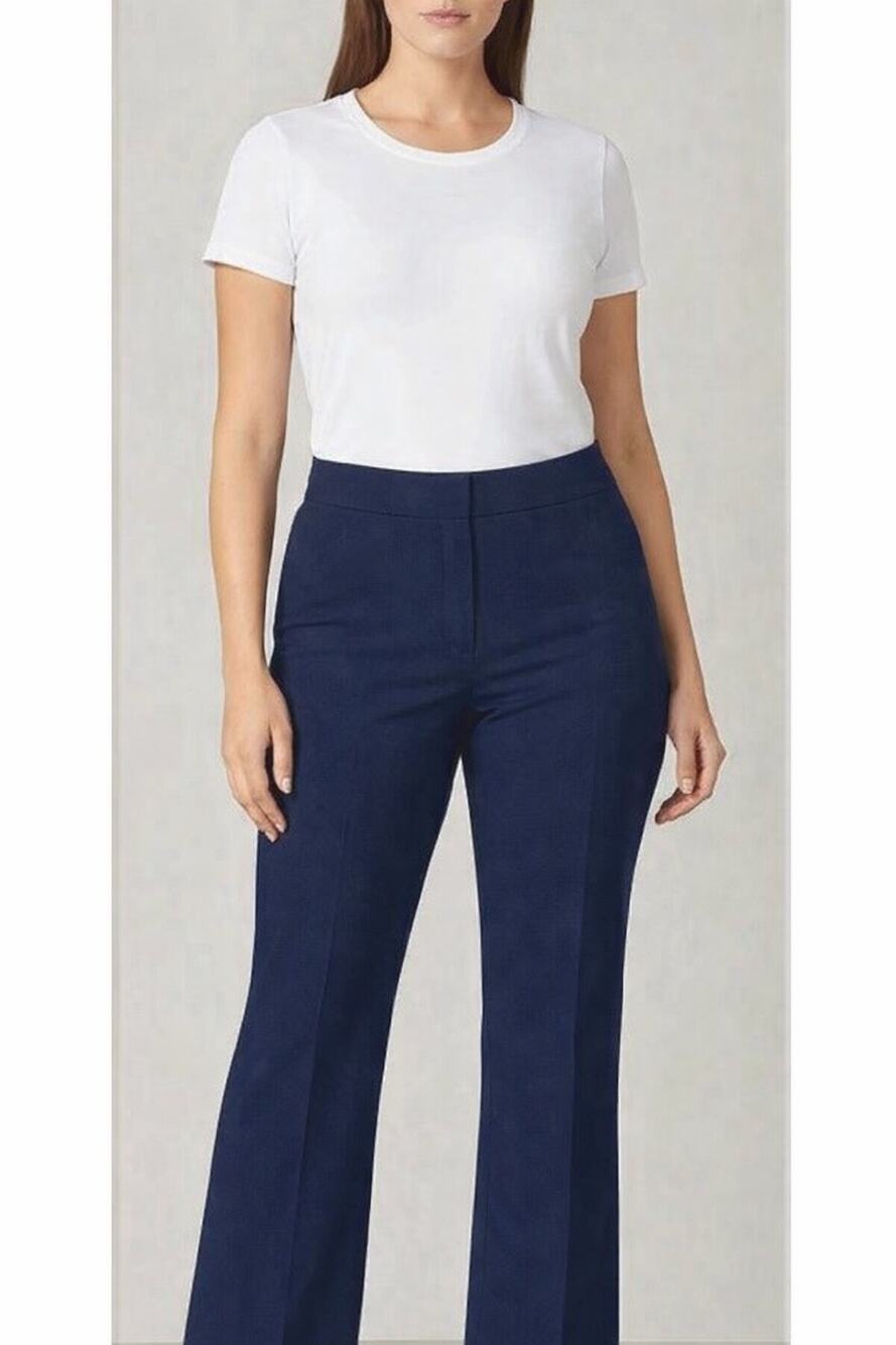 Chicos So Slimming Straight Pant Navy Blue Manhattan Trouser 3 Short (XL 16)